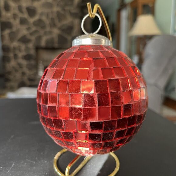 Christian Siriano NY Set of 4 Mirror Disco Ball Christmas/New Years Ornaments - Picture 10 of 10